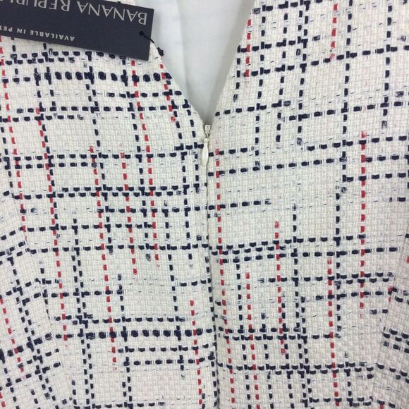 Banana Republic Cream Ivory Italian Tweed Cross Front Dress Crea Red Size 10 NWT - Picture 6 of 12